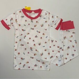 LAKE Pajamas Girls Short Sleeve Pants Beach Umbrella Sz 4 NWT Pima Cotton